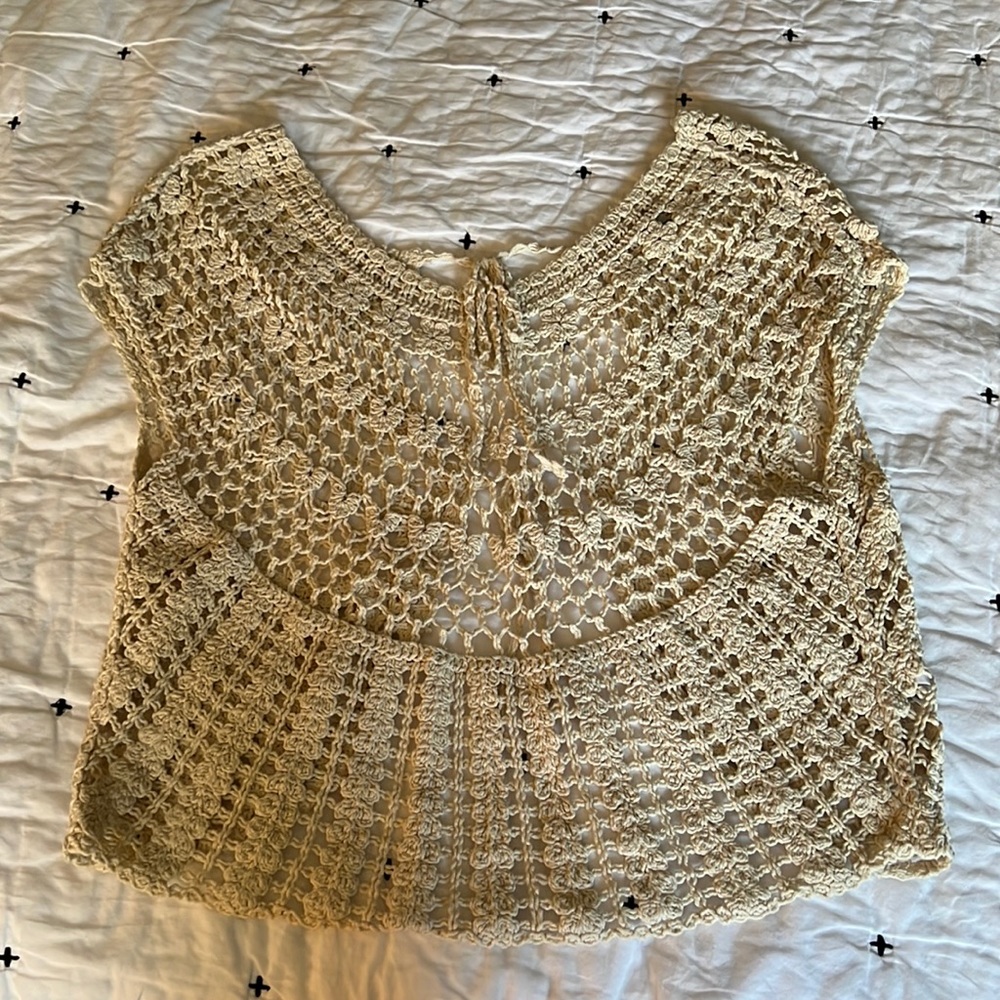 Ecote crochet tie back top. (Size XS/S)